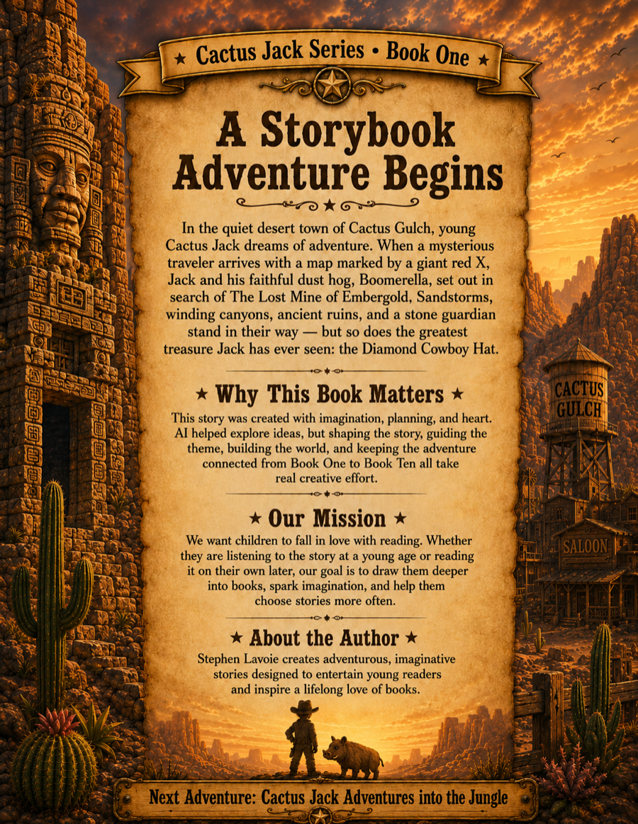 The Legend of the Diamond Cowboy Hat — Back Cover